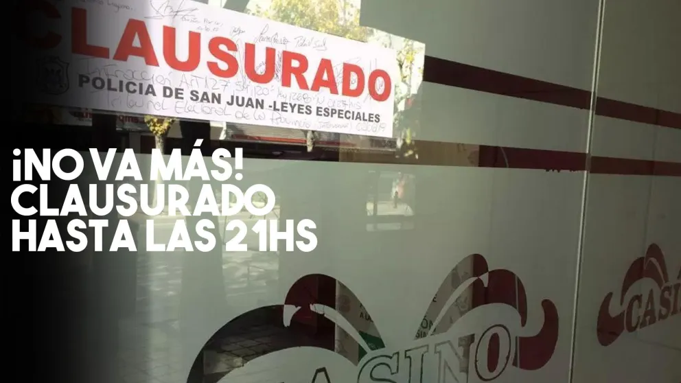 Casino: clausurado por infringir el Código Electoral