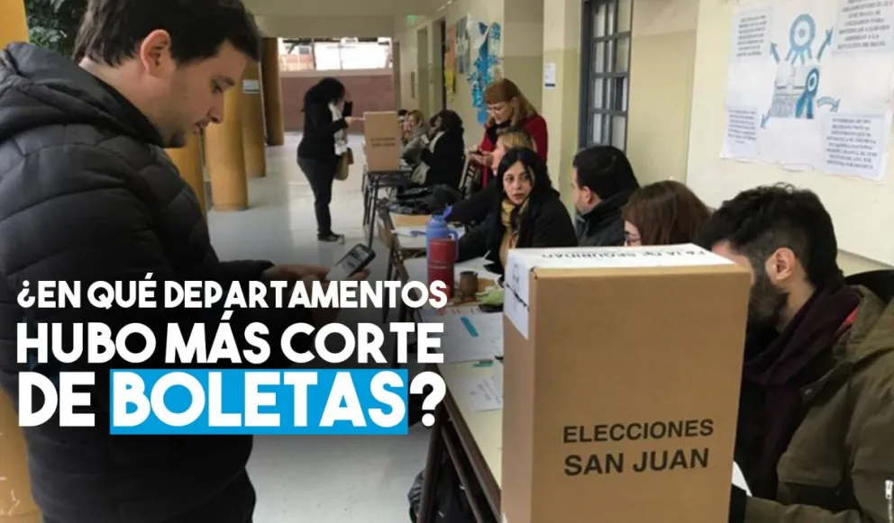 ¿En qué departamentos hubo más corte de boletas?