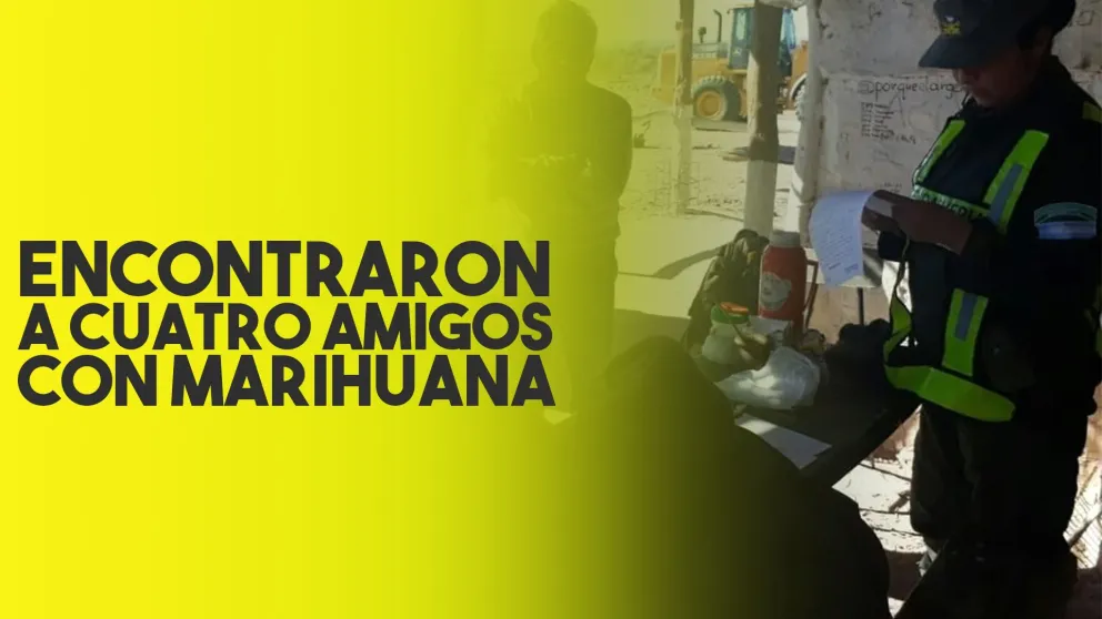 Atraparon a cuatro amigos con marihuana en Jáchal