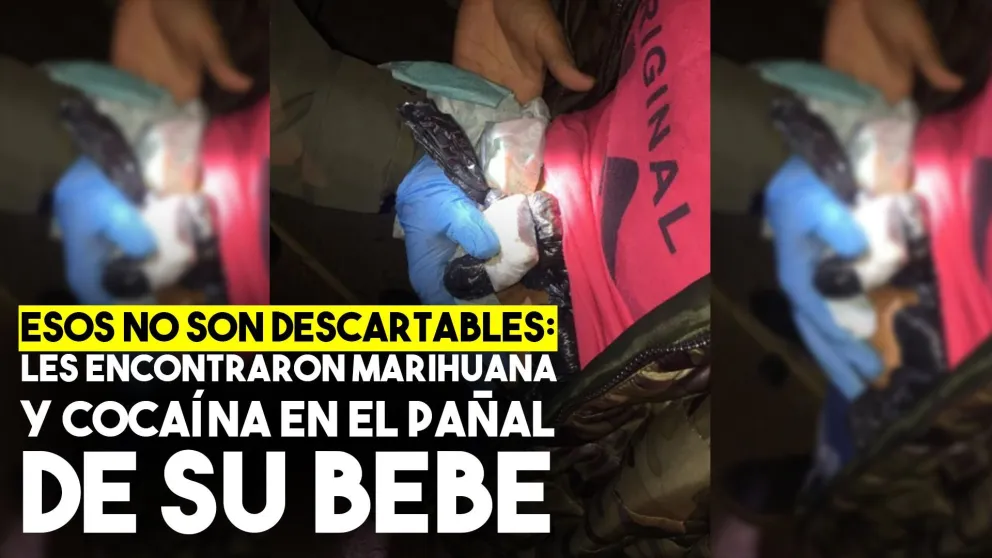 Esos no son descartables: le encontraron marihuana y cocaína en el pañal de su bebé