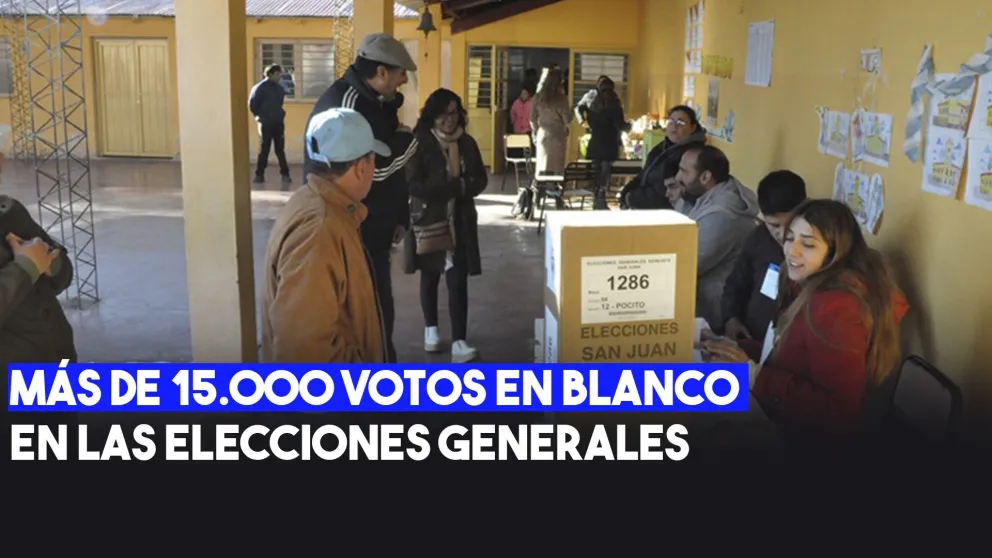 Elecciones Generales: Hubo más de 15.000 votos en blanco