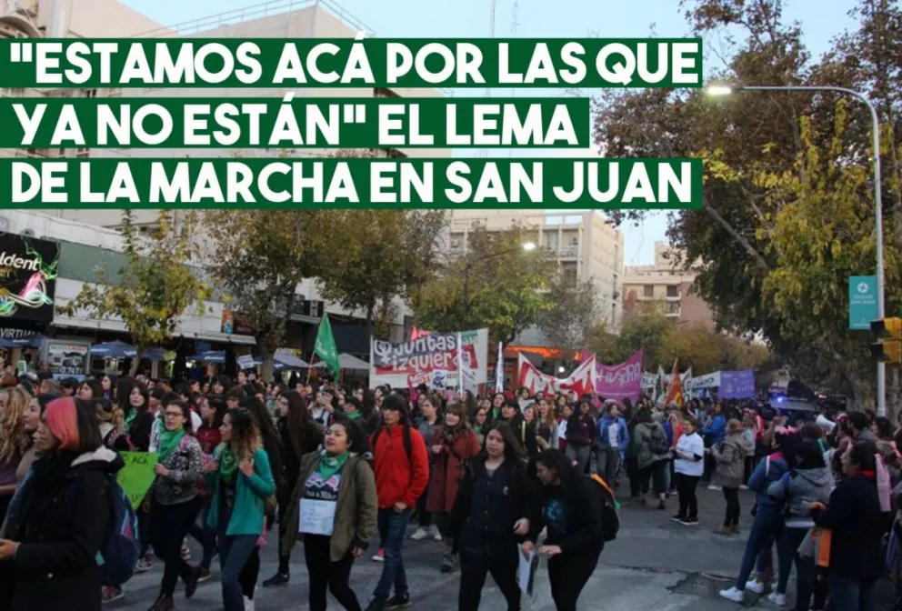El #NiUnaMenos se hizo sentir en San Juan