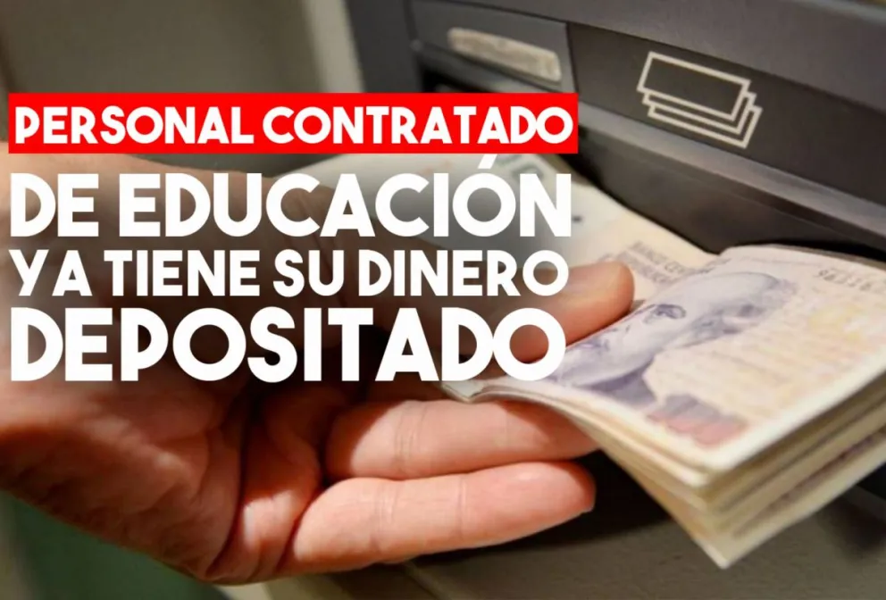 Continúa el pago de haberes a los contratados de Educación