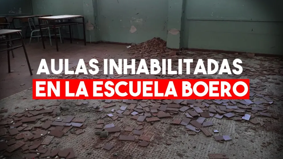 Aulas inhabilitadas en la Escuela Boero