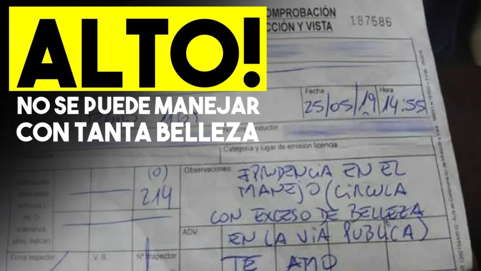 La multaron por ser "una belleza"