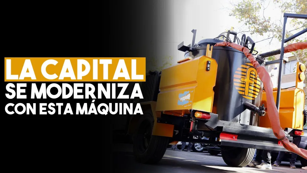 La Capital incorporó una maquina para sellar grietas en pavimentos