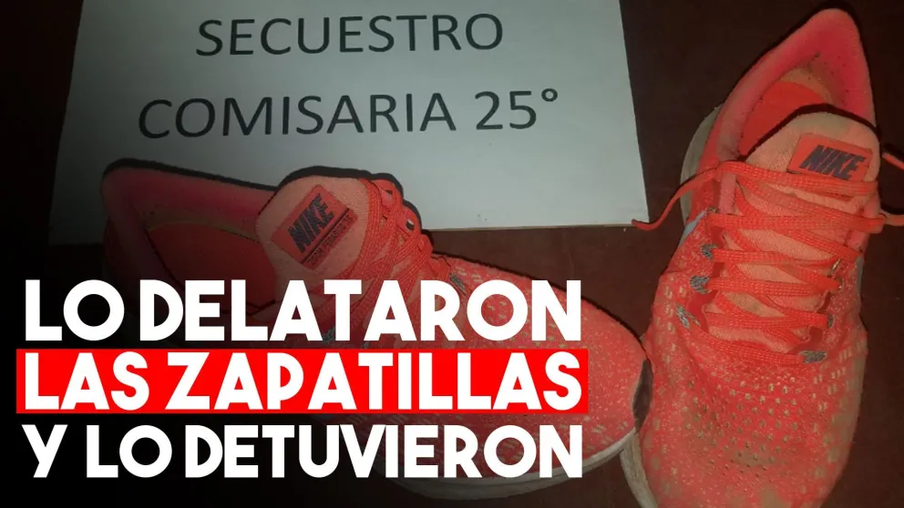 Un reconocido delincuente fue detenido por robarse unas zapatillas