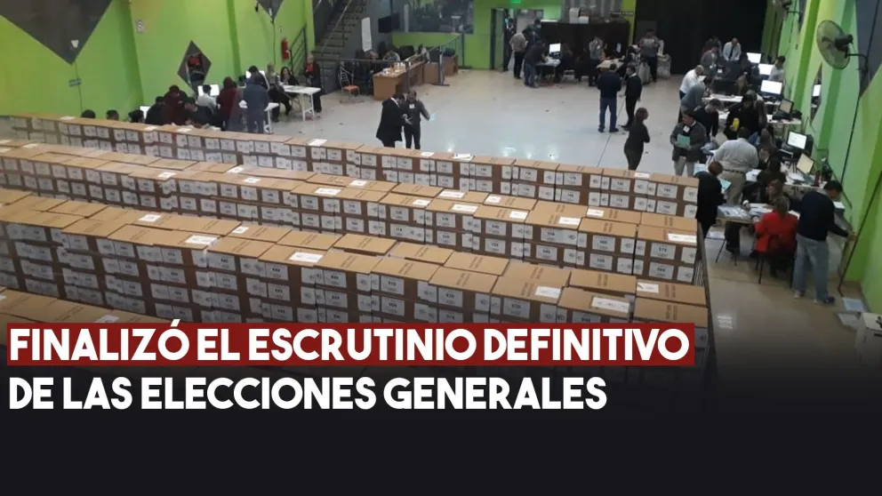 Finalizó el escrutinio definitivo