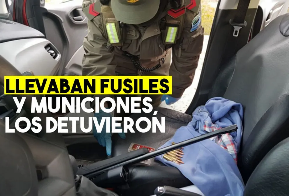 Los detuvieron por llevar fusiles y municiones