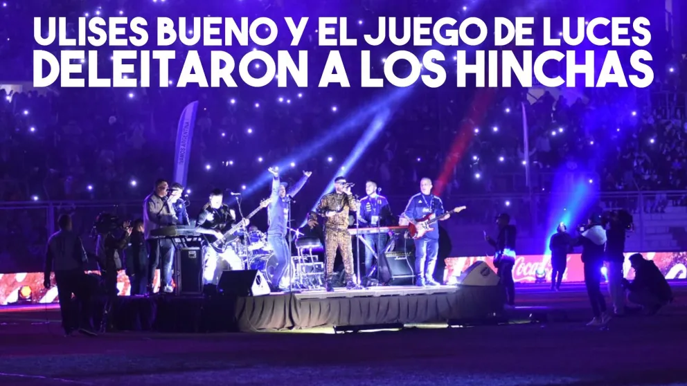 Ulises Bueno y un show de luces, en la previa de la despedida de la selección