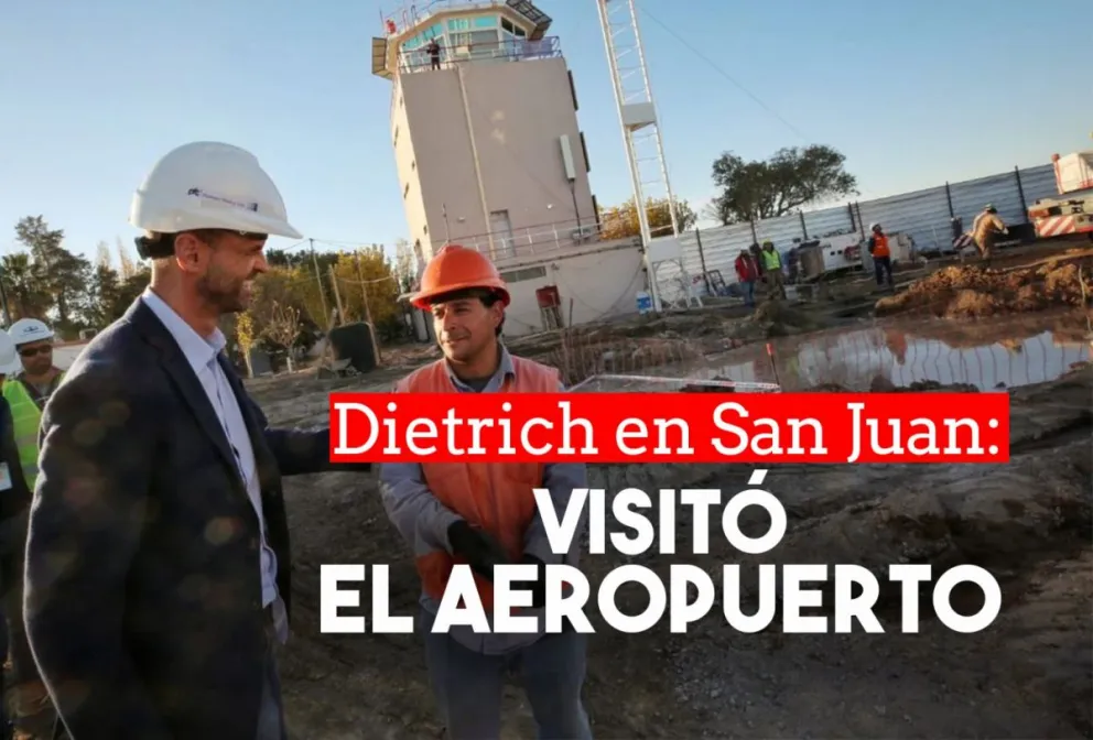 Dietrich recorrió las obras del Aeropuerto