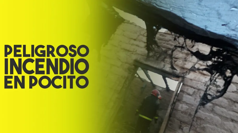 Un importante incendio en Pocito dejó pérdidas totales en una vivienda y dos personas afectadas