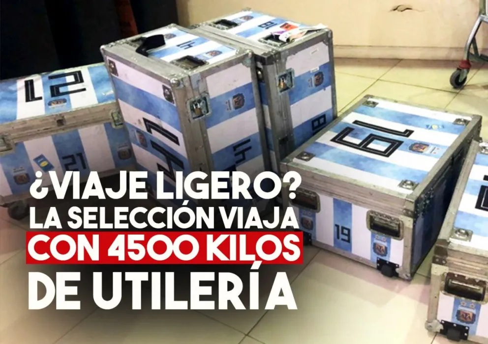 La Selección se llevó 4500 kilos de utilería en su viaje a Brasil