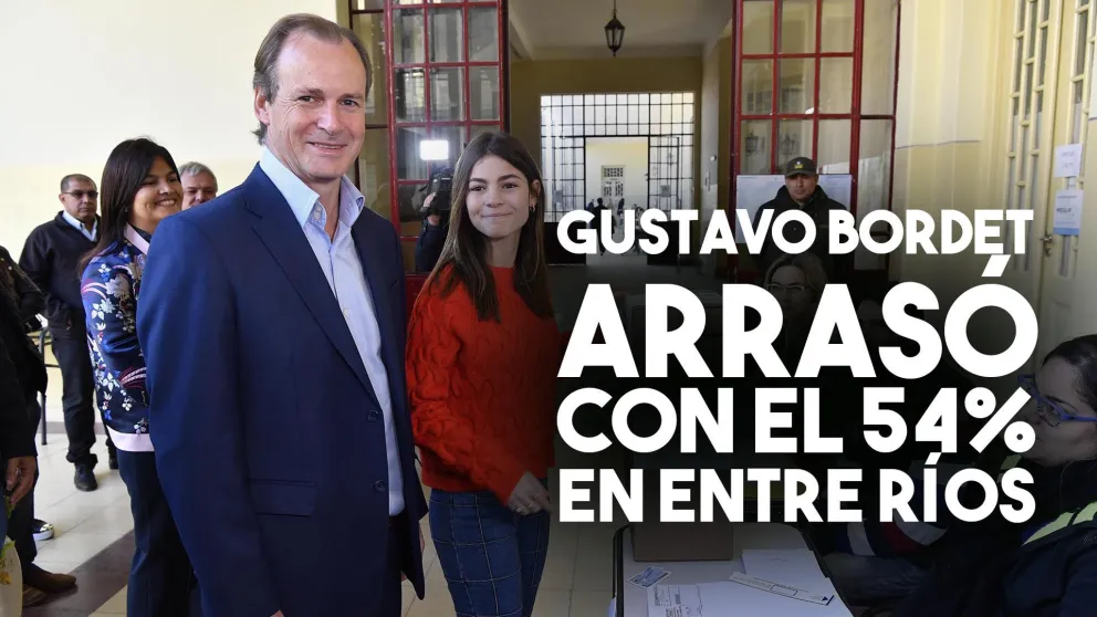 Bordet arrasó en Entre Ríos con el 54%