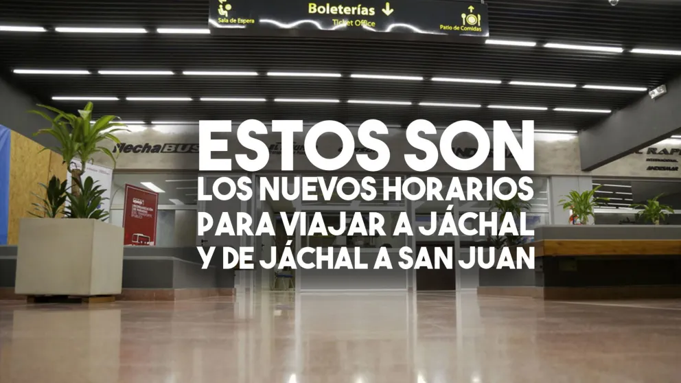 Nuevos horarios para viajar a Jáchal y de Jáchal a San Juan 