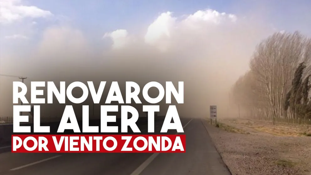 Renovaron el alerta por viento zonda
