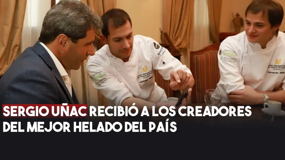 Sergio Uñac recibió a los empresarios de la firma sanjuanina Portho Gelatto