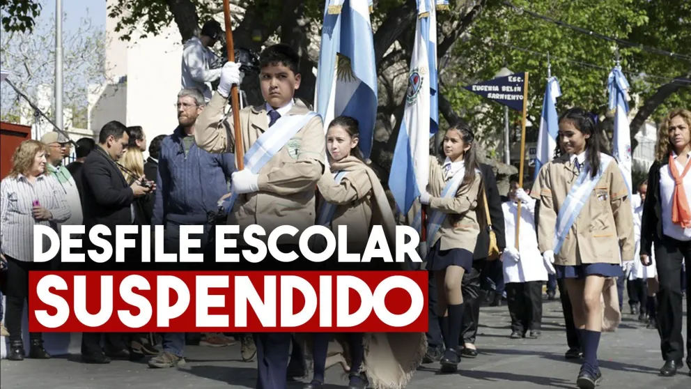 Suspendieron el desfile escolar por el mal tiempo