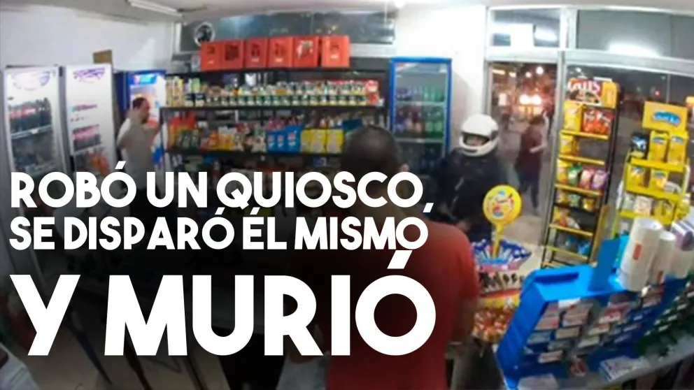 Se disparó robando un quiosco y murió