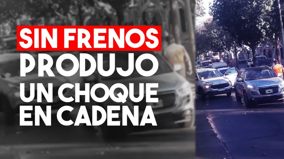 Un camión se quedó sin frenos y provocó un choque en cadena