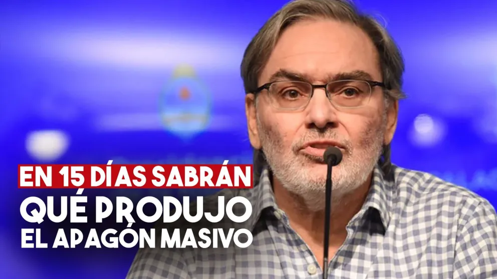 En 15 días se sabrá que produjo el apagón masivo