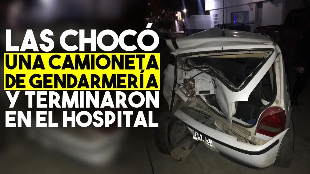Una madre y sus hijas terminaron heridas luego de que las chocara una camioneta de Gendarmería
