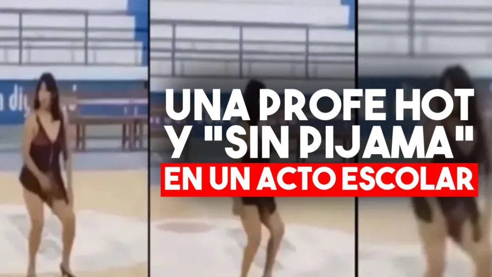 Una profesora hizo un baile hot para los papás en un acto escolar
