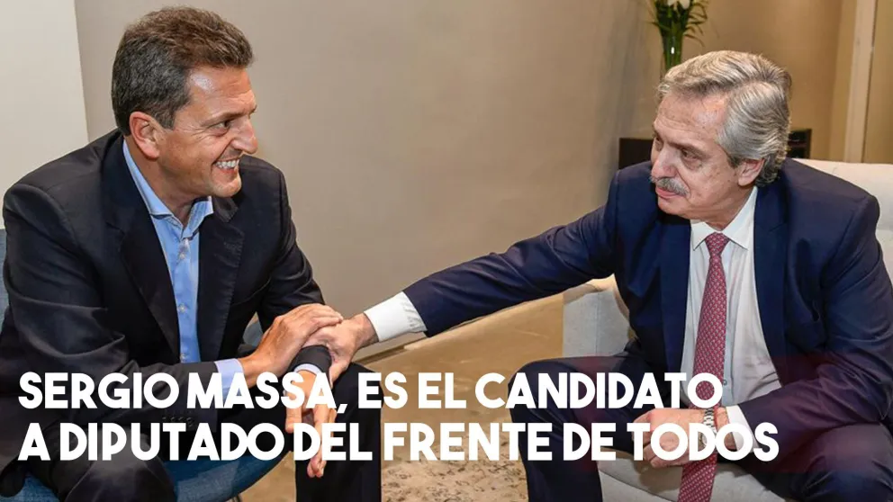 Sergio Massa, será candidato a diputado del Frente de Todos
