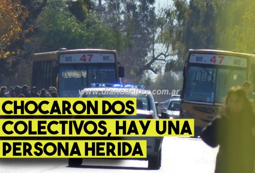 Chocaron dos colectivos de la misma empresa y de la misma línea