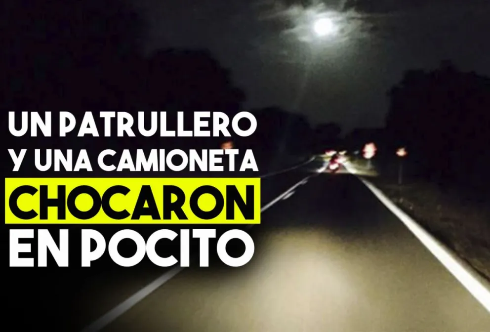 Un patrullero y una camioneta chocaron en Pocito