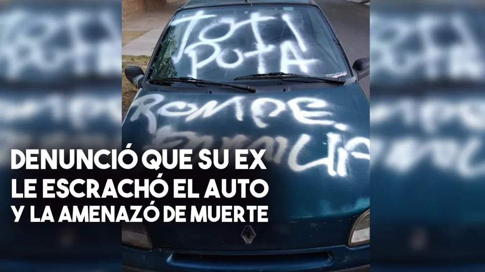 Denunció que el ex le escrachó el auto y la amenazó
