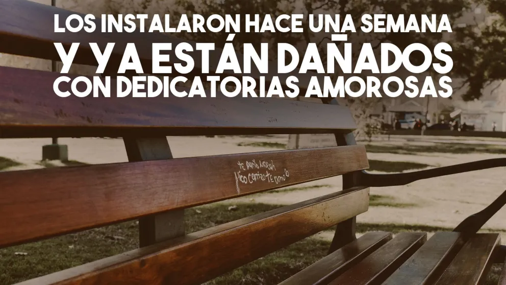 Se registraron actos vandálicos en bancos recién instalados