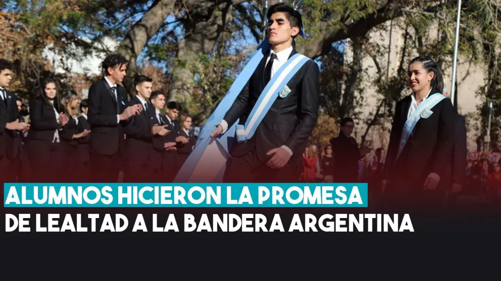 Alumnos de la Escuela Industrial prometieron lealtad a la Bandera