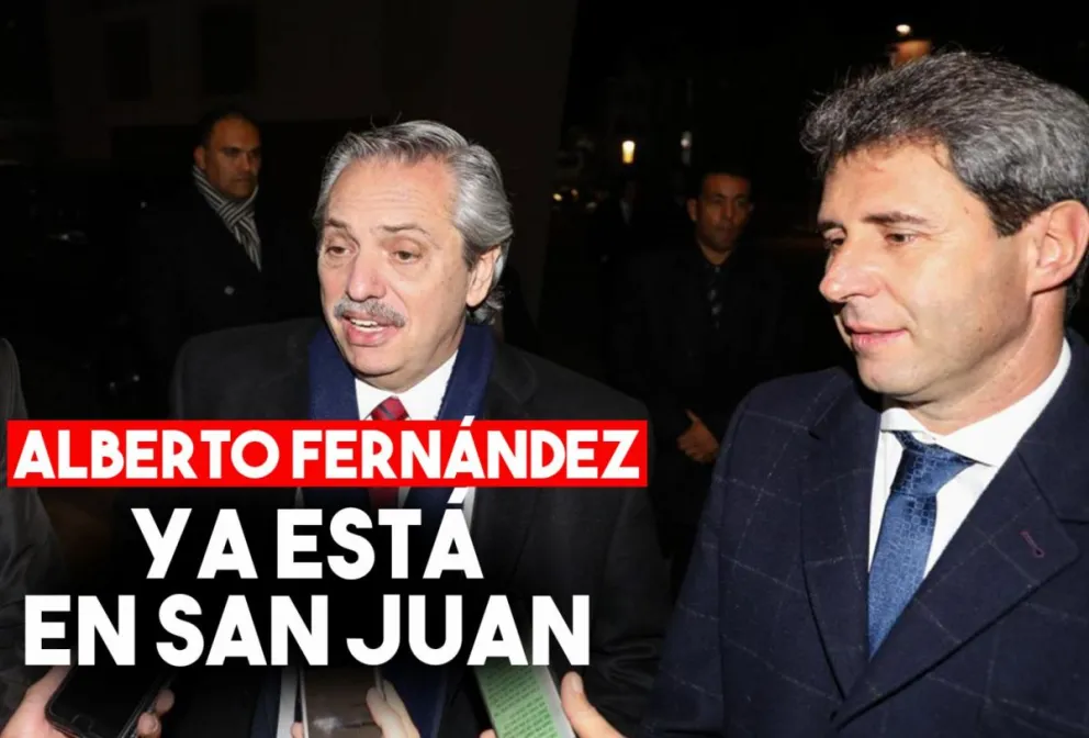 Alberto Fernádez llegó a San Juan y se reunió con Uñac