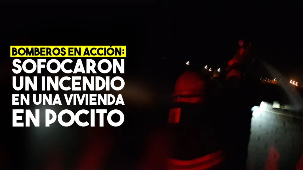 El fuego consumió una habitación de una vivienda precaria en Pocito