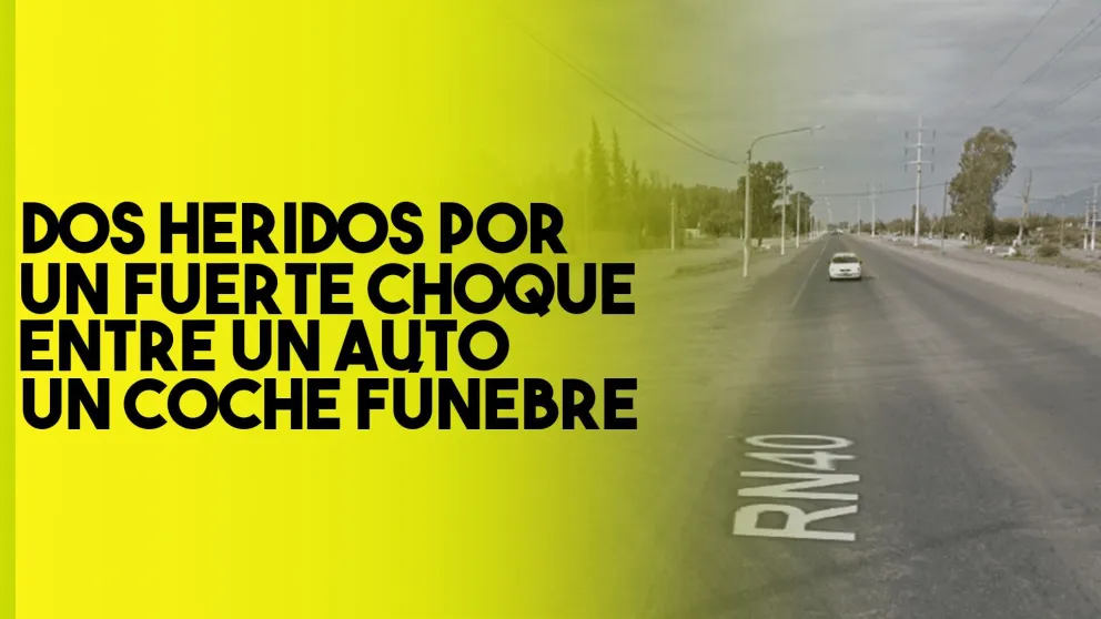 Fuerte choque entre un auto y un coche fúnebre