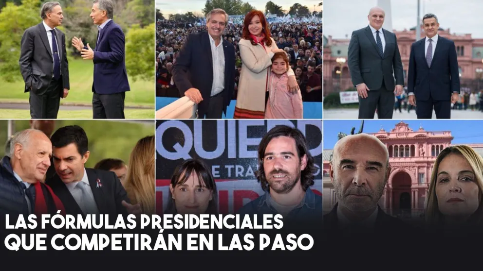 Las fórmulas presidenciales que competirán en las PASO