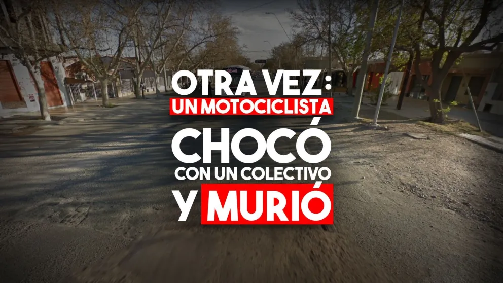 Otra vez: un motociclista chocó con un colectivo y murió