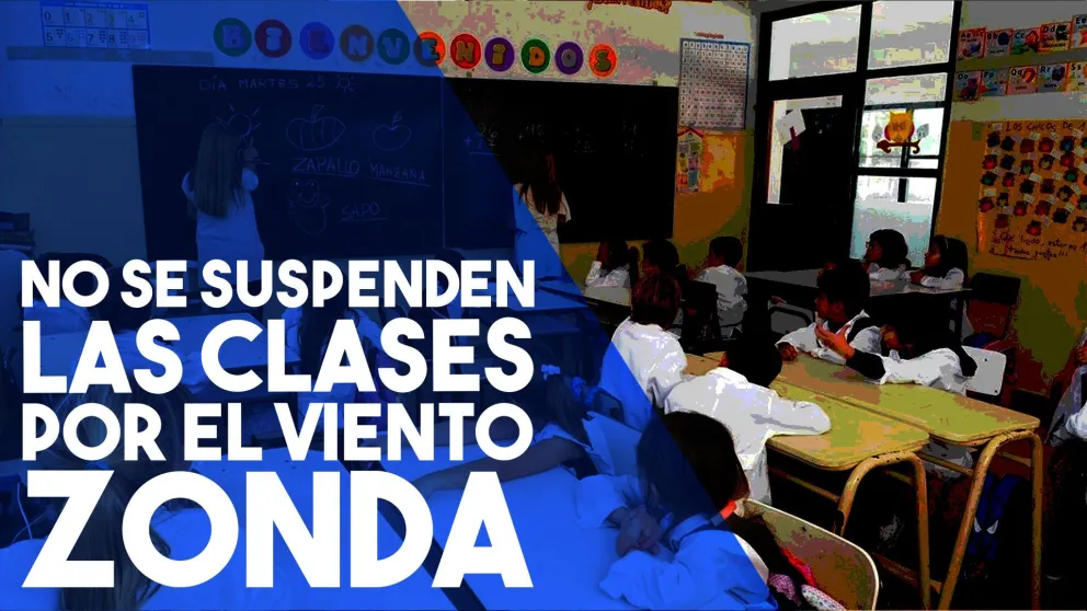 Las clases serán normales a pesar del alerta por viento Zonda