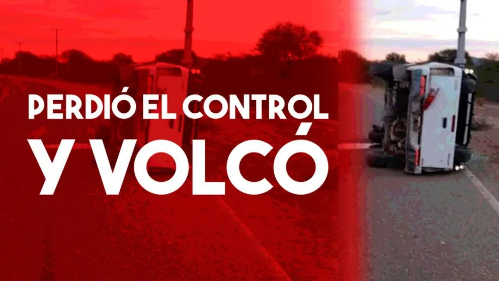 Una camioneta volcó en la Ruta 510 en Valle Fértil