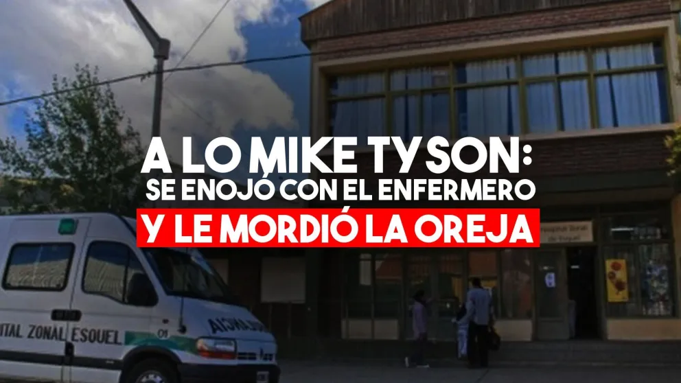 Se enojó porque un enfermero no lo atendía y le arrancó parte de una oreja de una mordida