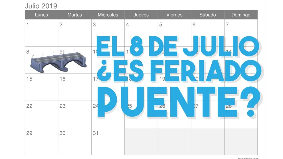 El 8 de julio ¿es feriado puente?