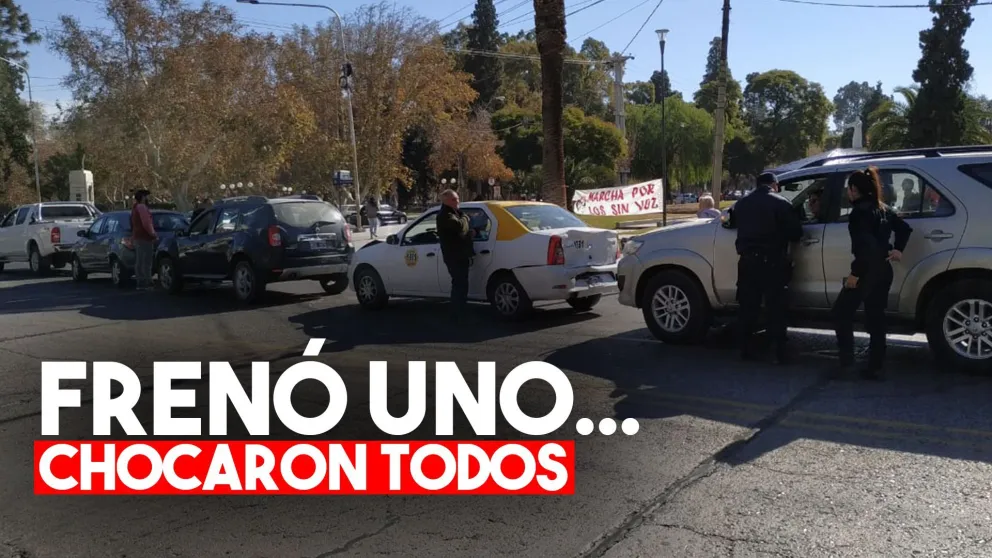 Choque en cadena en plena Libertador