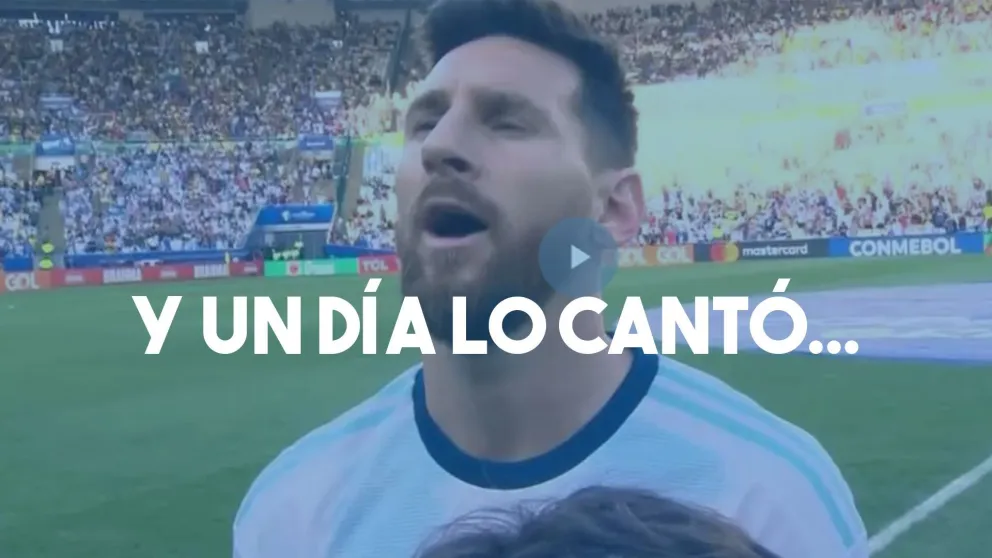 ¡Lionel Messi cantó el himno argentino!