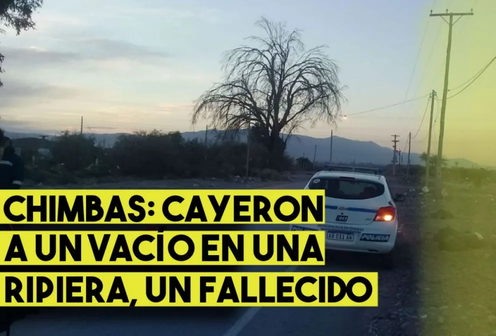 Chimbas: cayeron al vacío y murió una persona