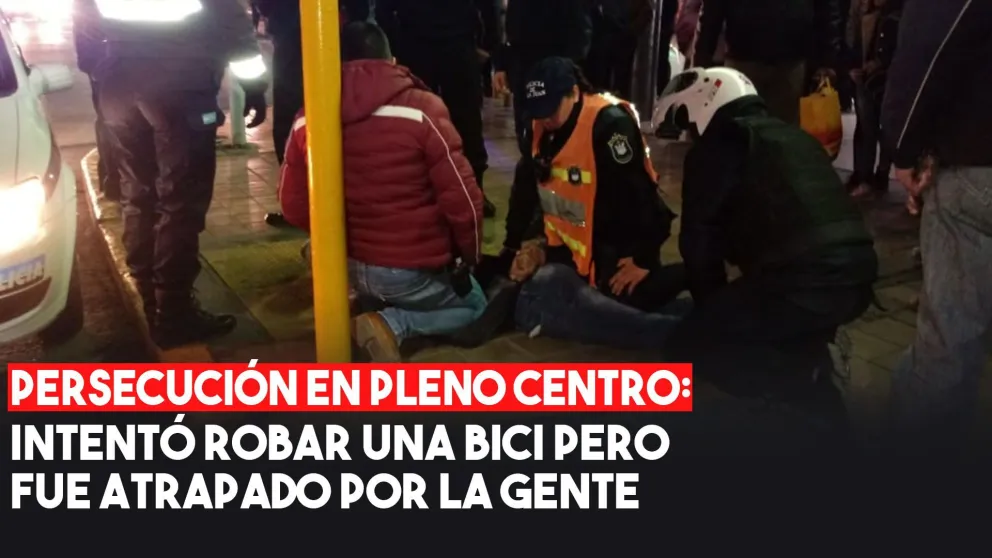 Un hombre intentó robar una bicicleta y fue detenido por la gente