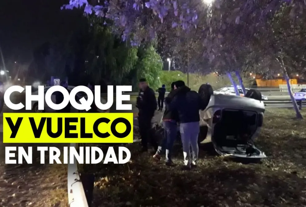 Chocaron y uno de ellos volcó