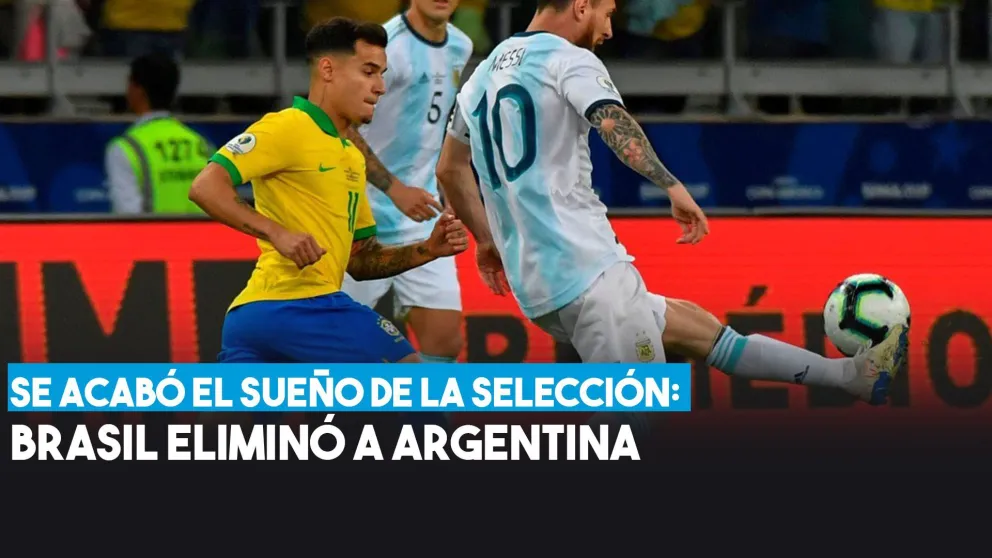 Argentina perdió 2-0 con Brasil y jugará el tercer puesto de la Copa América