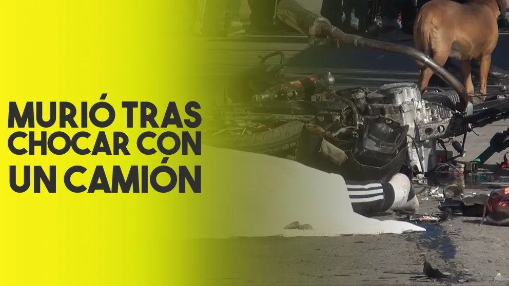 Murió un motociclista tras impactar contra un camión