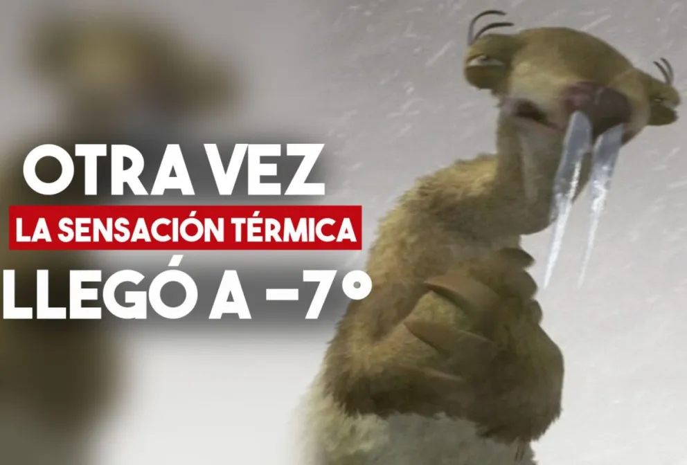 La sensación térmica llegó a -7.2°